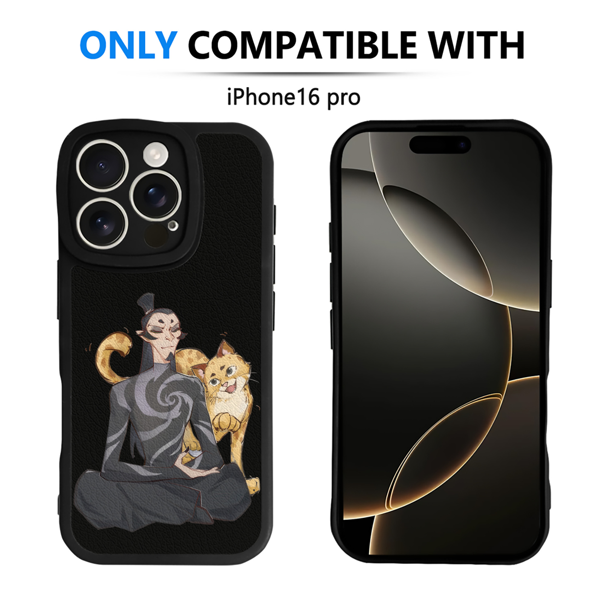 （画像用） Ne Zha 2 ナタ 魔童の大暴れ 【iPhone 16シリーズ対応】シリコンスマホケース（レザー調） 材質：シリコン